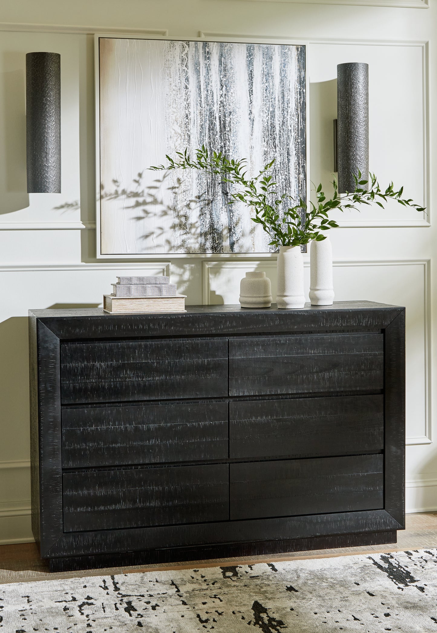 Myers Furniture Outlet - Ashley Furniture - Londer Bedroom - Dresser / Black - B768-31