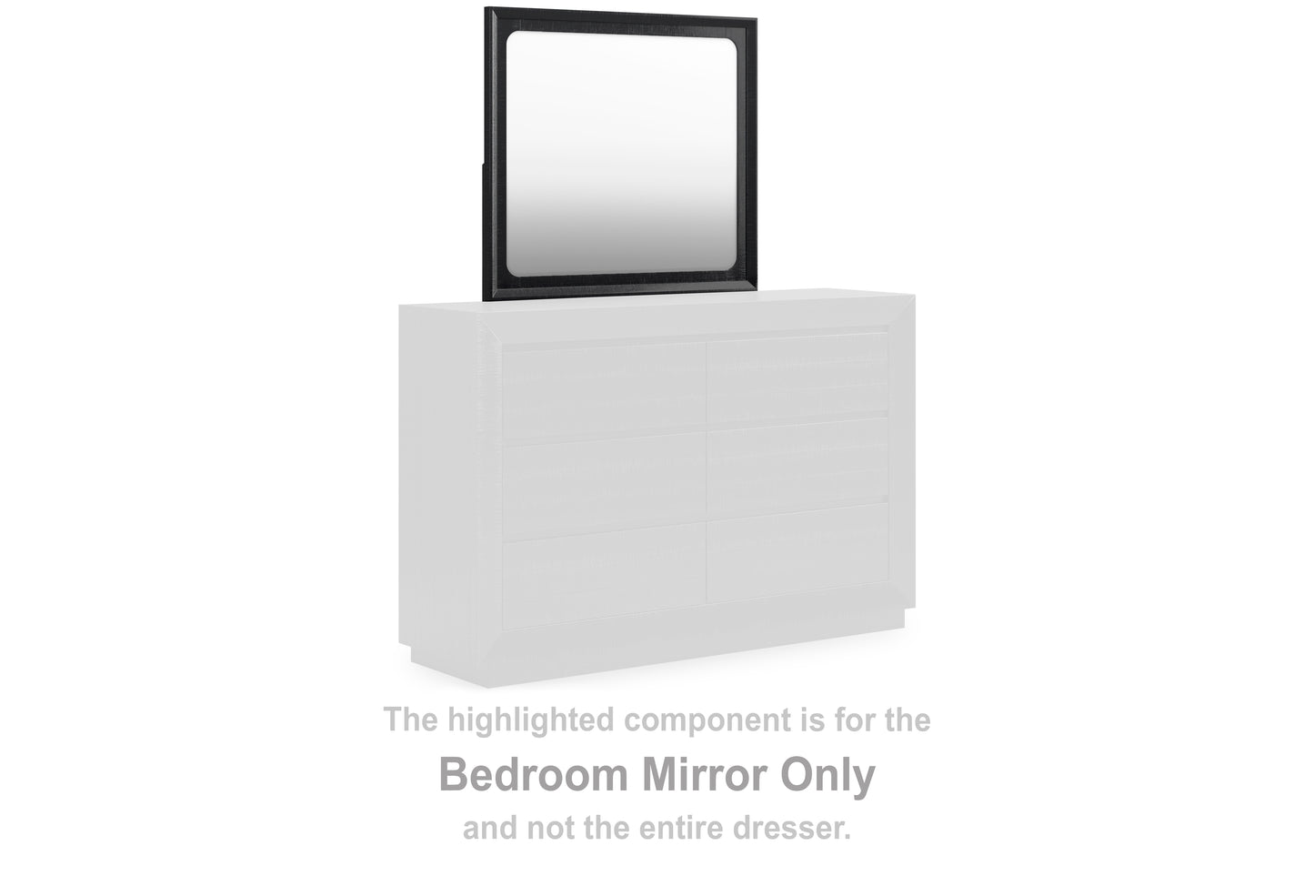 Myers Furniture Outlet - Ashley Furniture - Londer Bedroom - Bedroom Mirror / Black - B768-36
