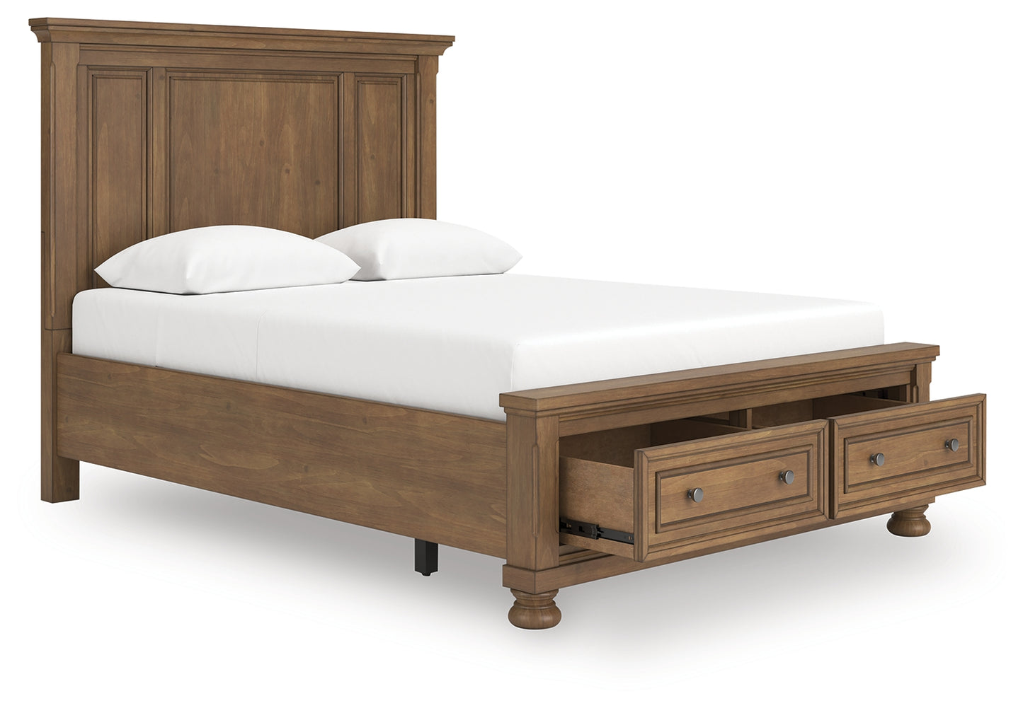 Myers Furniture Outlet - Ashley Furniture - Feddinger Bedroom - Queen Panel Storage Bed / Medium Brown - PCB779B11
