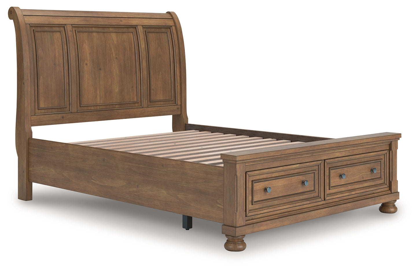 Myers Furniture Outlet - Ashley Furniture - Feddinger Bedroom - Queen Storage Sleigh Bed / Medium Brown - PCB779B4