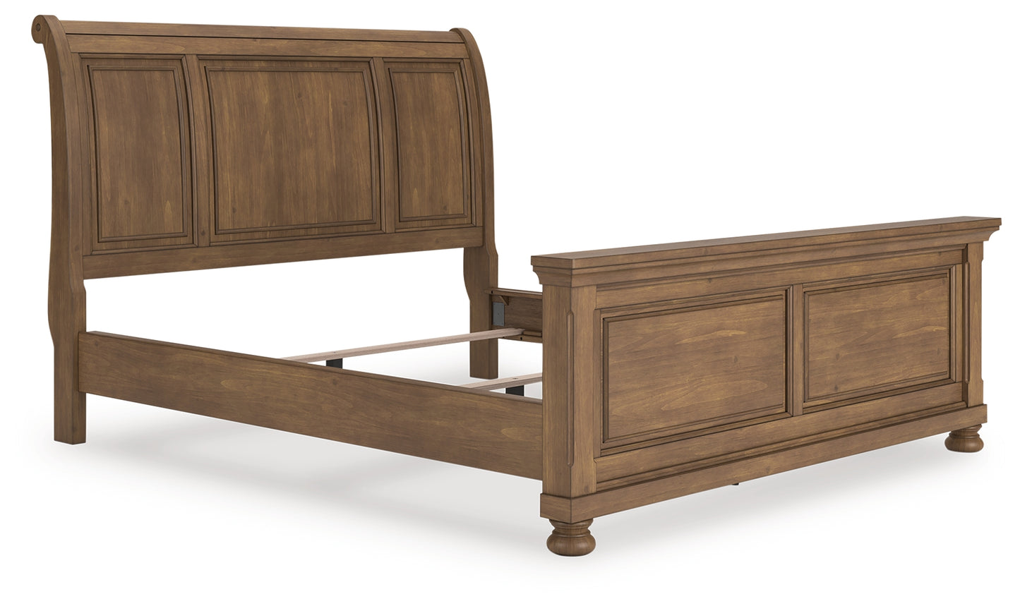 Myers Furniture Outlet - Ashley Furniture - Feddinger Bedroom - California King Sleigh Bed / Medium Brown - PCB779B16