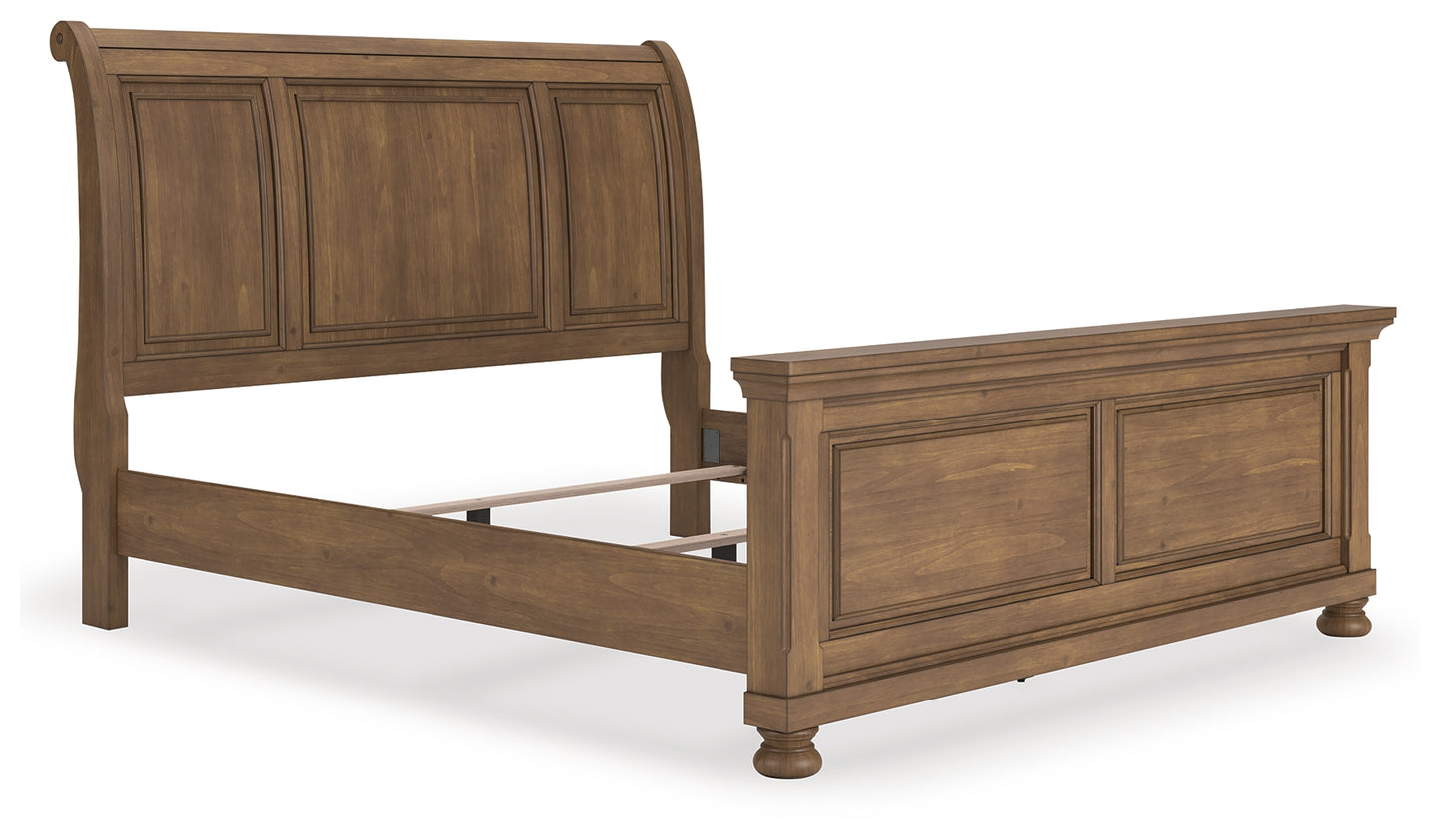 Myers Furniture Outlet - Ashley Furniture - Feddinger Bedroom - King Sleigh Bed / Medium Brown - PCB779B15