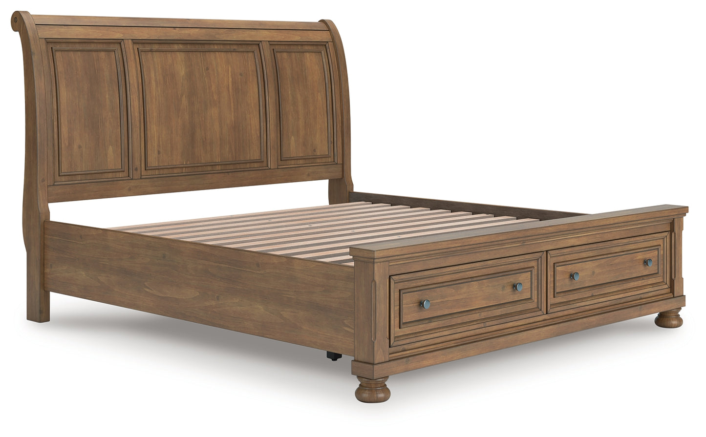 Myers Furniture Outlet - Ashley Furniture - Feddinger Bedroom - King Storage Sleigh Bed / Medium Brown - PCB779B8