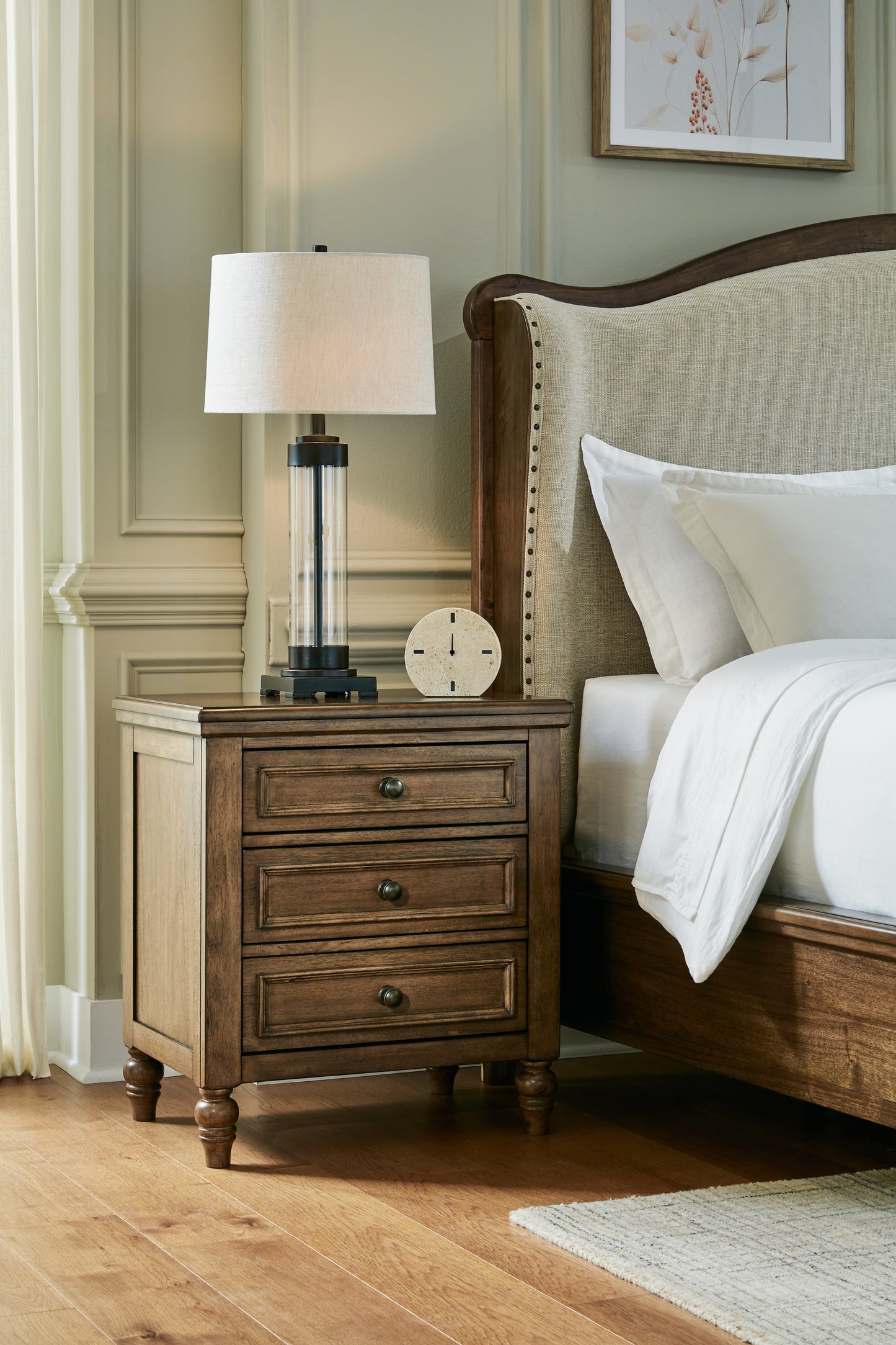Myers Furniture Outlet - Ashley Furniture - Sturlayne Bedroom - Three Drawer Night Stand / Brown - B787-93