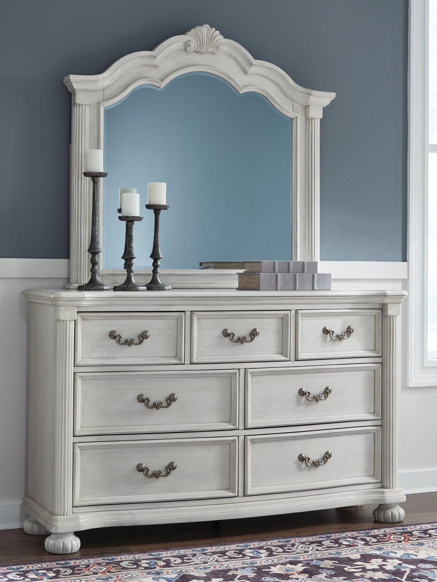 Myers Furniture Outlet - Ashley Furniture - Montelaine Bedroom - Dresser and Mirror / Antique White - B795B1