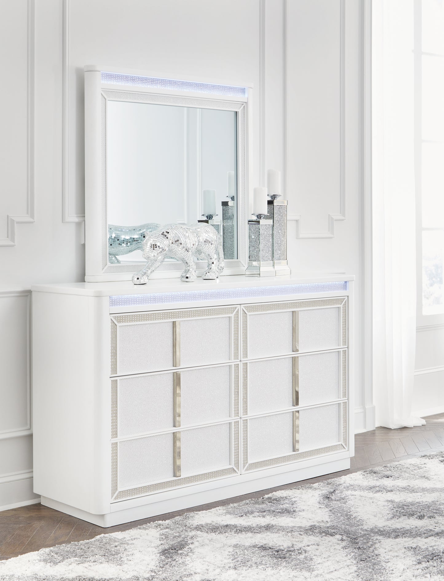 Myers Furniture Outlet - Ashley Furniture - Chalanna Bedroom - Two Drawer Night Stand / White - B822-92