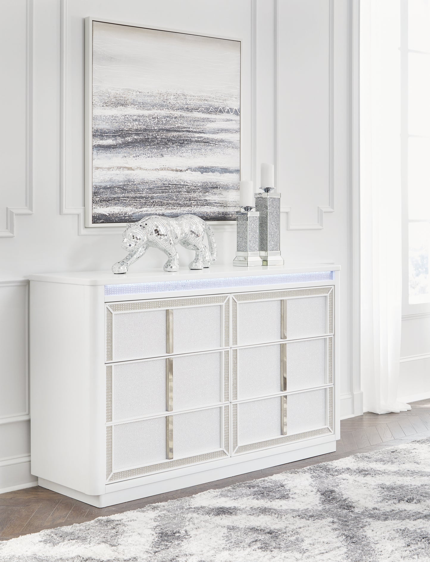Myers Furniture Outlet - Ashley Furniture - Chalanna Bedroom - Dresser / White - B822-31