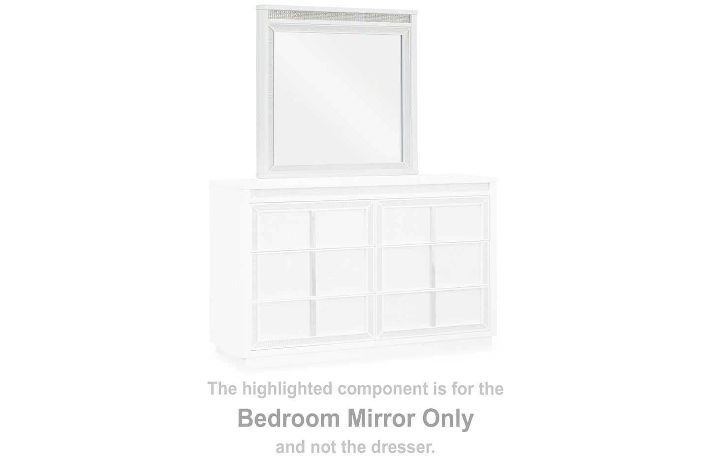 Myers Furniture Outlet - Ashley Furniture - Chalanna Bedroom - Bedroom Mirror / White - B822-36