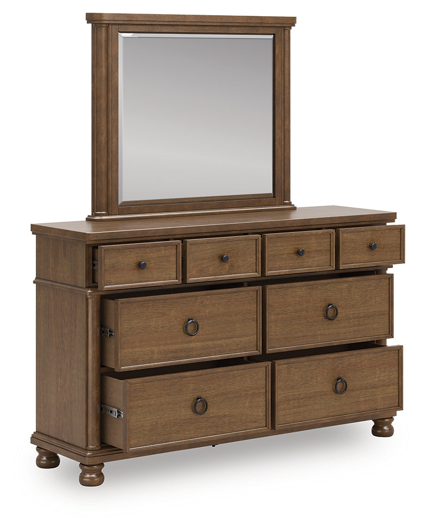 Myers Furniture Outlet - Ashley Furniture - Rowlenstown Bedroom - Dresser and Mirror / Brown - PCB824B1