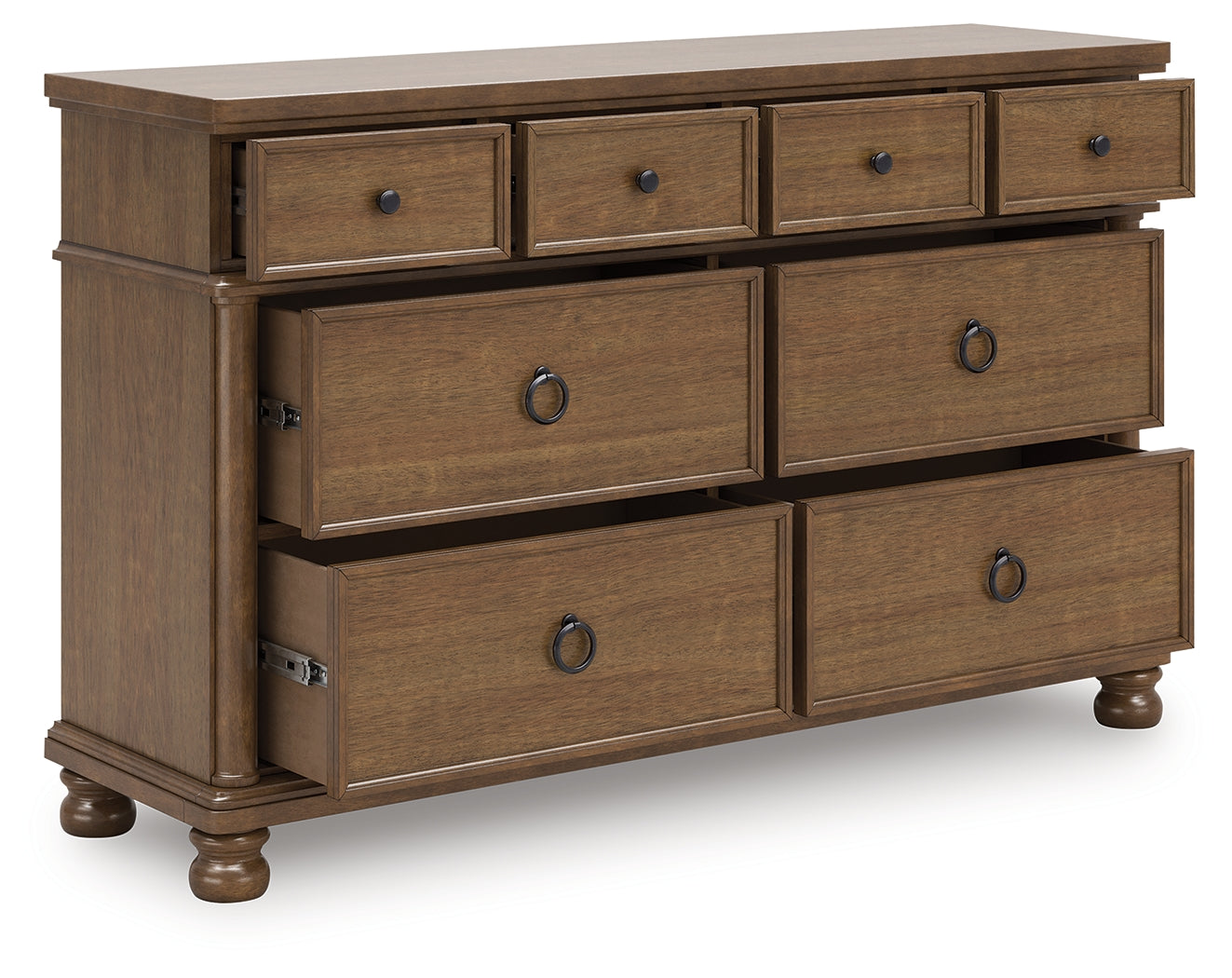 Myers Furniture Outlet - Ashley Furniture - Rowlenstown Bedroom - California King Poster Bed / Brown - PCB824B5