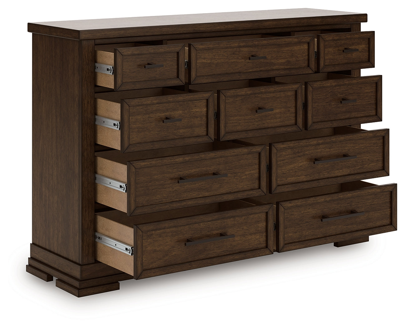 Myers Furniture Outlet - Ashley Furniture - Taffenbrook Bedroom - Dresser / Medium Brown - B849-31