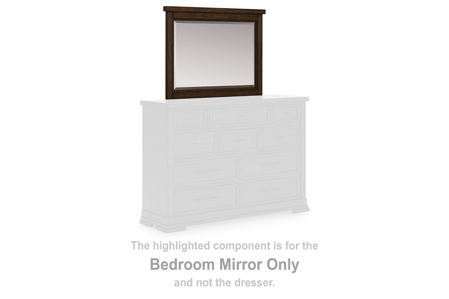 Myers Furniture Outlet - Ashley Furniture - Taffenbrook Bedroom - Bedroom Mirror / Medium Brown - B849-36