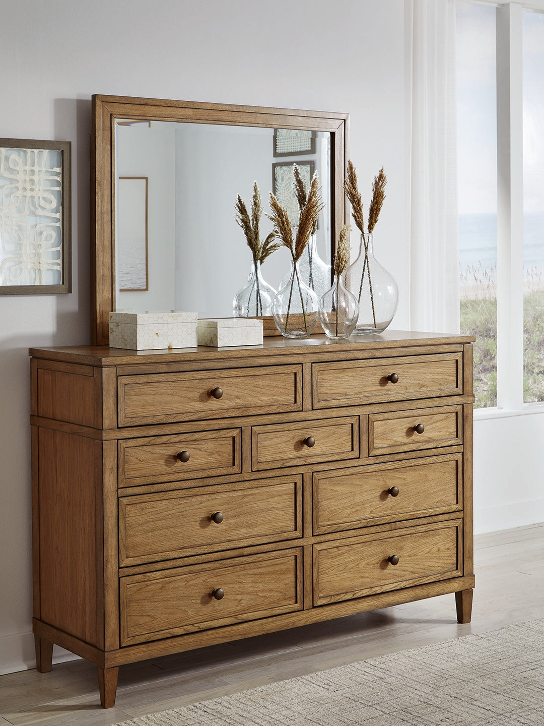 Myers Furniture Outlet - Ashley Furniture - Sharlance Bedroom - Dresser and Mirror / Brown - B895B1