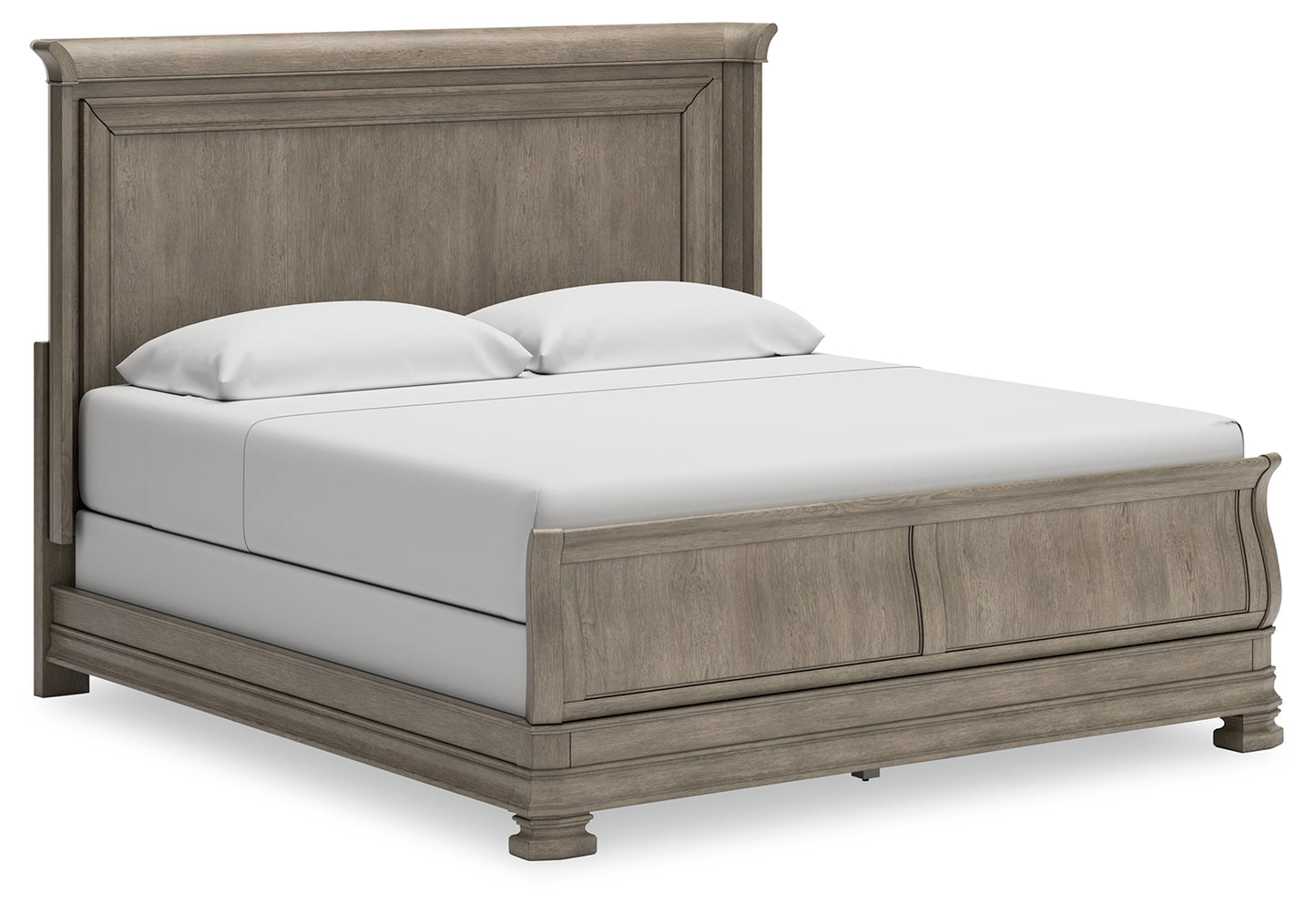 Myers Furniture Outlet - Ashley Furniture - Lexorne Bedroom - California King Sleigh Bed / Gray - B924B5