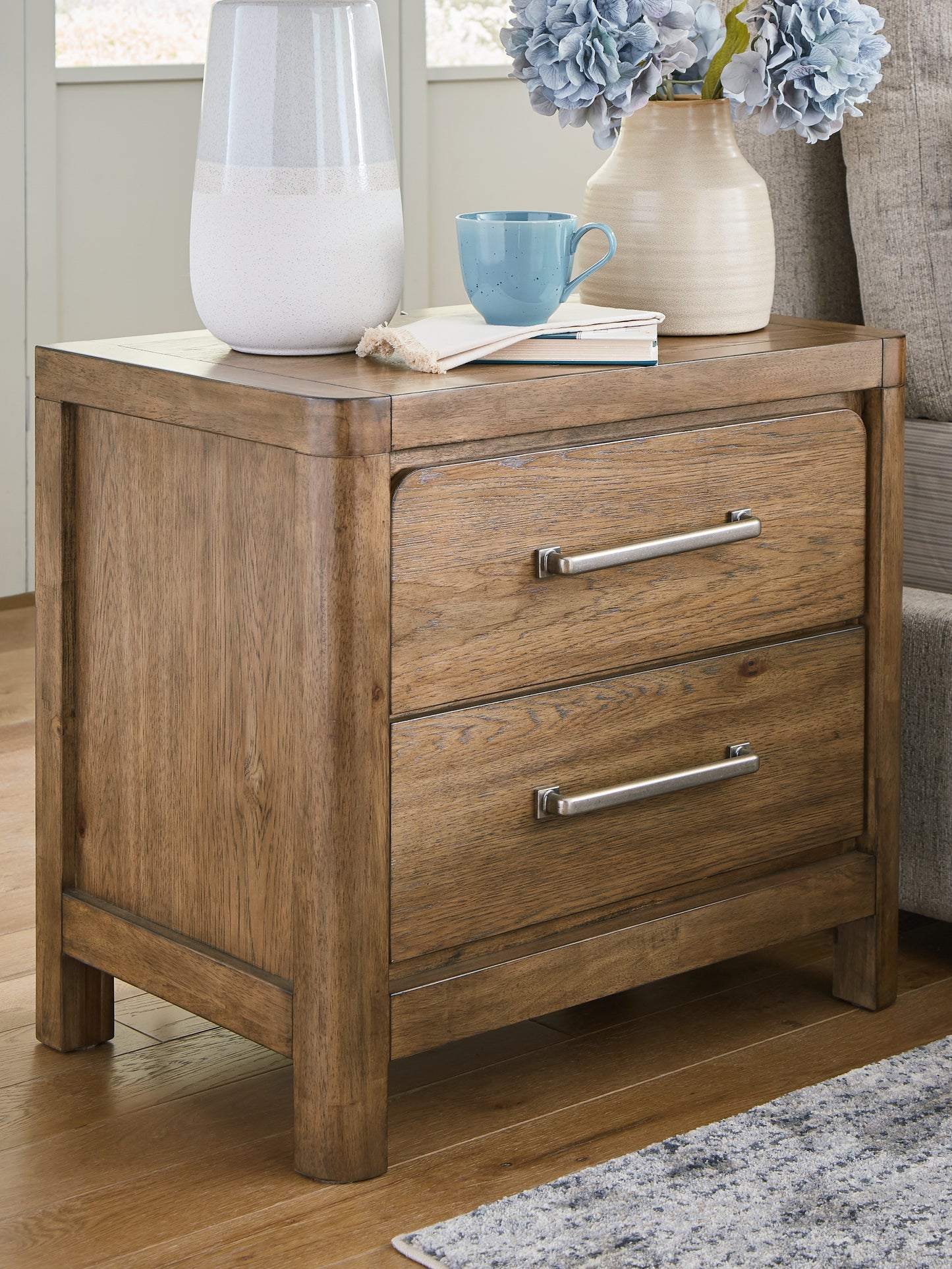 Myers Furniture Outlet - Ashley Furniture - Cabalynn Bedroom - Two Drawer Night Stand / Light Brown - B974-92