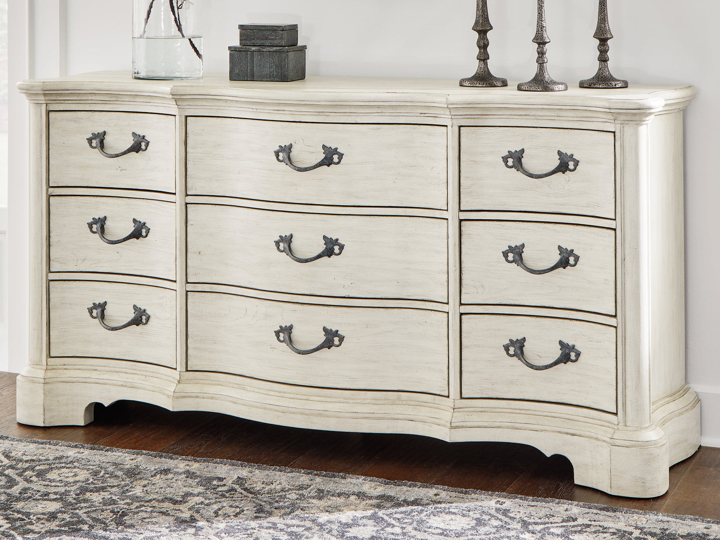 Myers Furniture Outlet - Ashley Furniture - Arlendyne Bedroom - Dresser / Antique White - B980-31