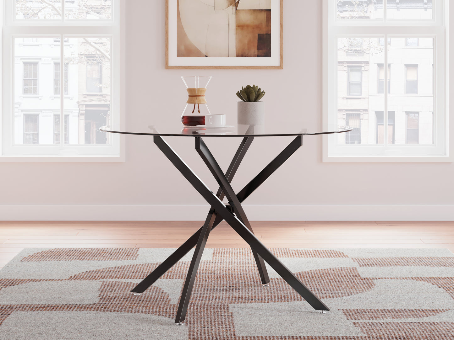 Myers Furniture Outlet - Ashley Furniture - Pharwynn Dining Room - Round Dining Room Table / Black - D446-15