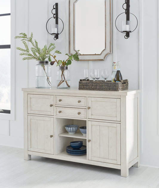 Myers Furniture Outlet - Ashley Furniture - Robbinsdale Dining Room - Counter Height Barstool (Set of 2) / Antique White - D642-324X2