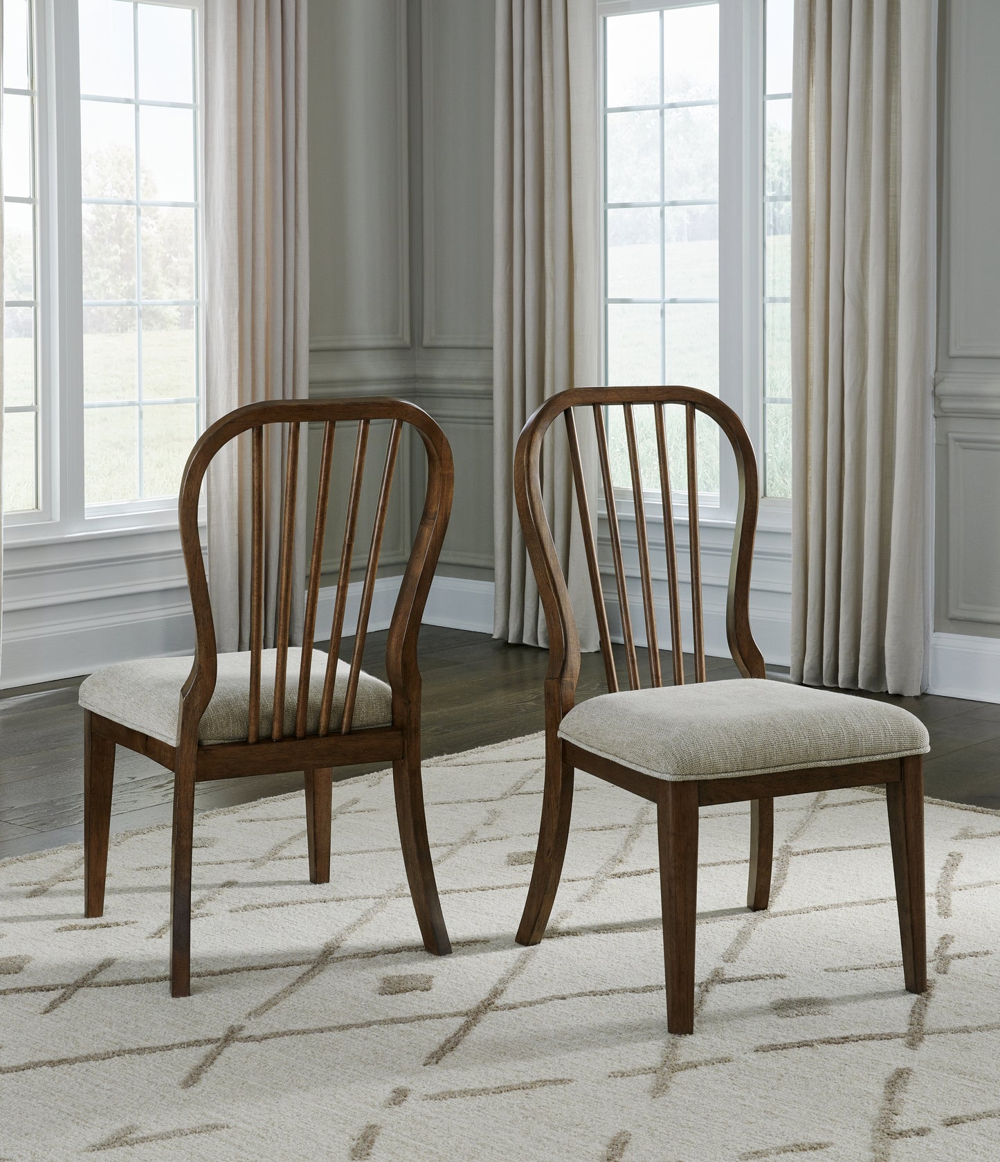 Myers Furniture Outlet - Ashley Furniture - Sturlayne Dining Room - Dining Chair (Set of 2) / Brown - D787-01X2