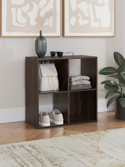 Myers Furniture Outlet - Ashley Furniture - Glosmount Four Cube Organizer - Four Cube Organizer / Cherry/Light Brown - EA1055-2X2