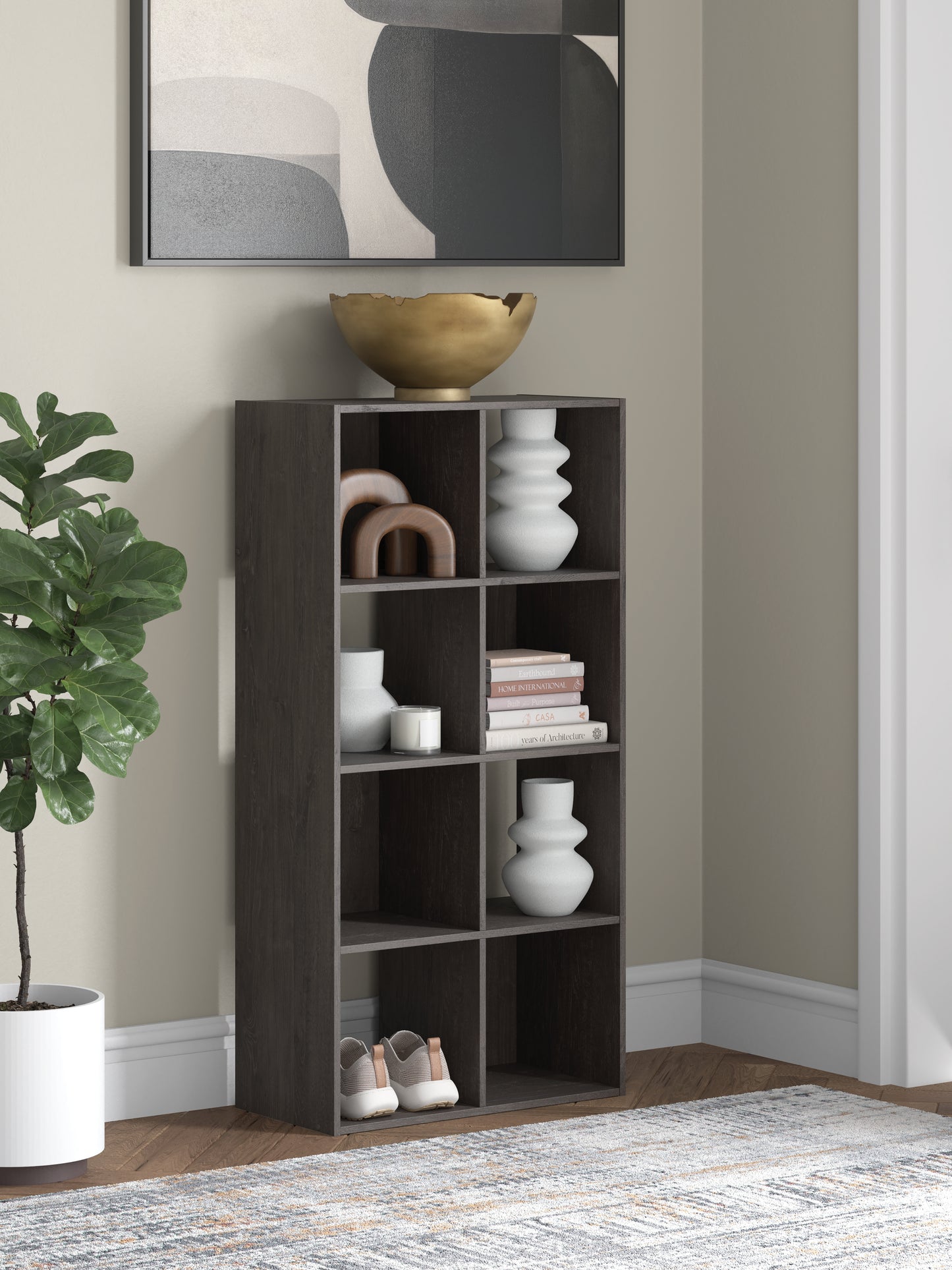 Myers Furniture Outlet - Ashley Furniture - Piperton Eight Cube Organizer - Eight Cube Organizer / Charcoal - EA5514-4X2
