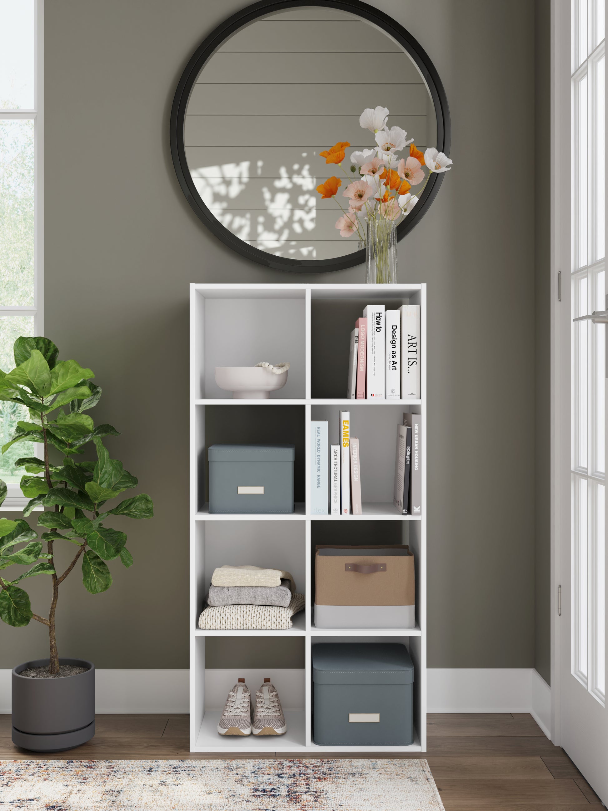 Myers Furniture Outlet - Ashley Furniture - Onita Eight Cube Organizer - Eight Cube Organizer / White - EA9630-4X2