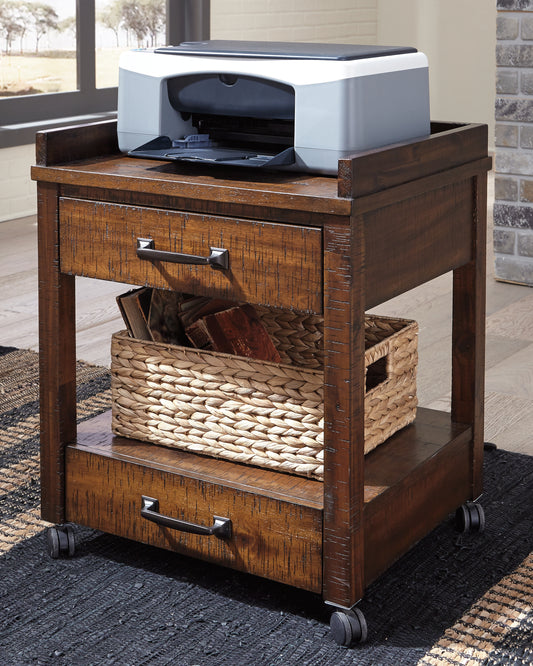 Myers Furniture Outlet - Ashley Furniture - Baldridge Printer Stand - Printer Stand / Rustic Brown - H675-11