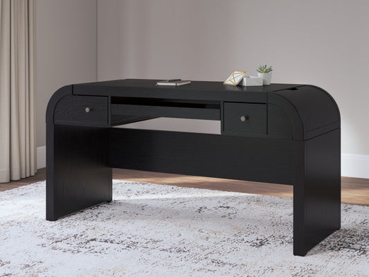 Myers Furniture Outlet - Ashley Furniture - Rowanbeck Office Desk - Home Office Desk / Black - H821-44