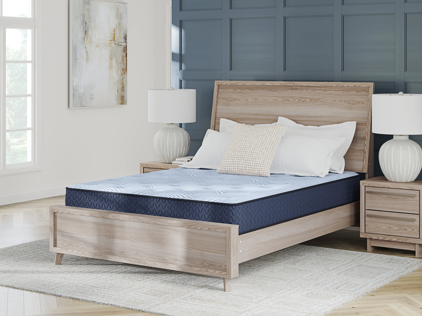 Myers Furniture Outlet - Ashley Furniture - Peak 2.0 10 Hybrid Mattresses - Queen / Light Blue - M20231