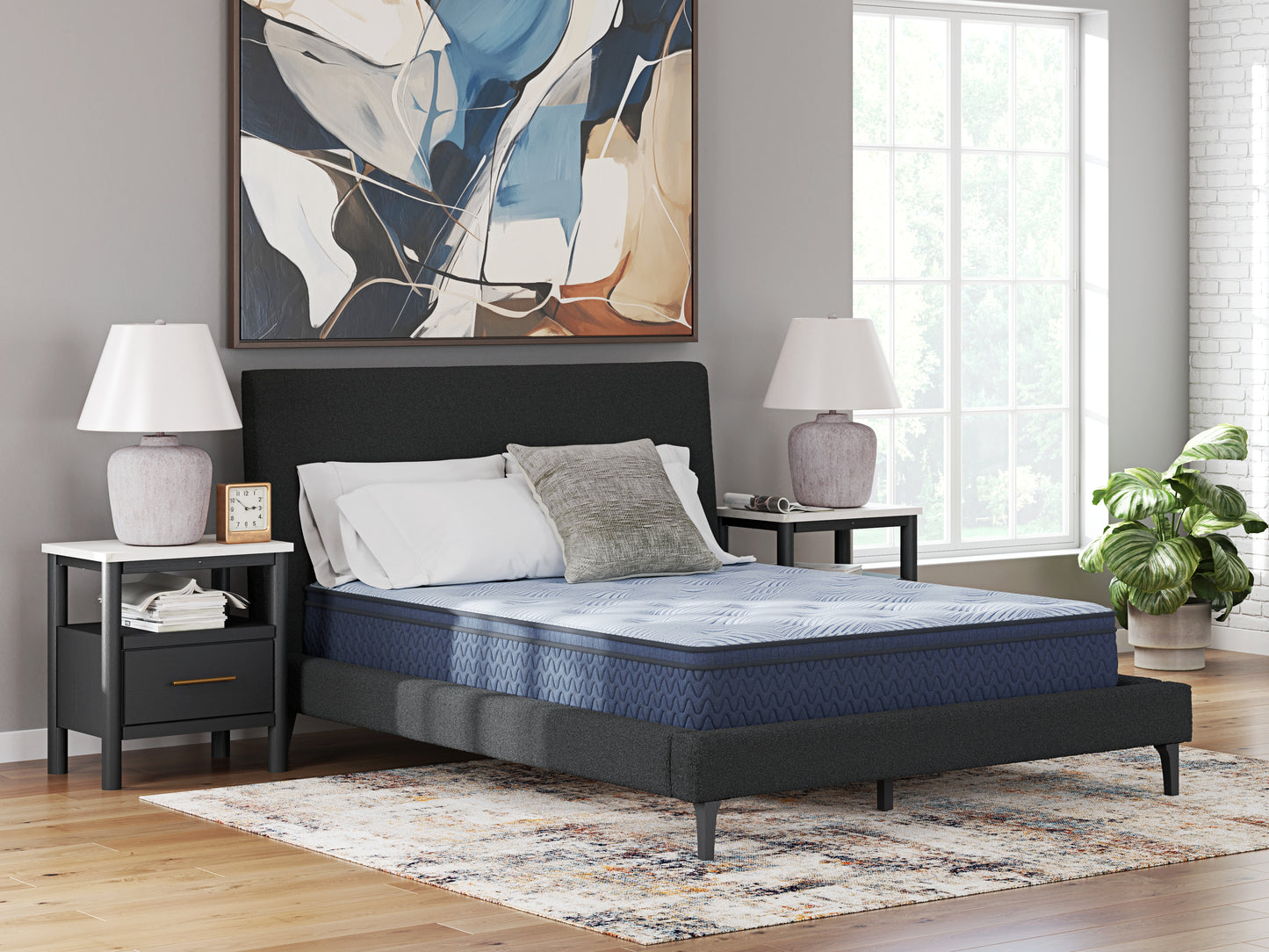 Myers Furniture Outlet - Ashley Furniture - Peak 2.0 12 Hybrid Mattresses - California King / Light Blue - M20351