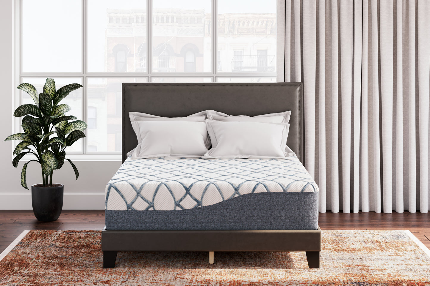 Myers Furniture Outlet - Ashley Furniture - 14 Inch Chime Elite 2.0 Mattresses - King / White/Blue - M42741