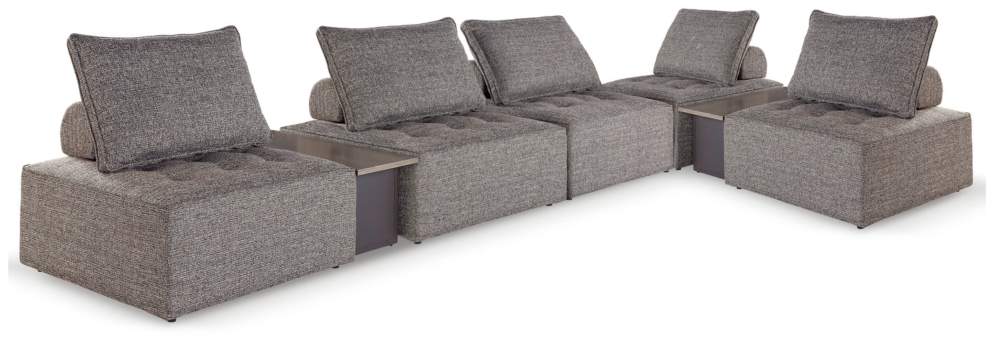 Myers Furniture Outlet - Ashley Furniture - Bree Zee Outdoor - 7-Piece Outdoor Modular Seating / Brown - P160P13