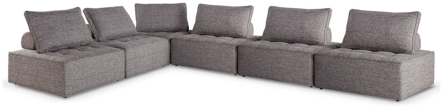 Myers Furniture Outlet - Ashley Furniture - Bree Zee Outdoor - 6-Piece Outdoor Modular Seating / Brown - P160P11