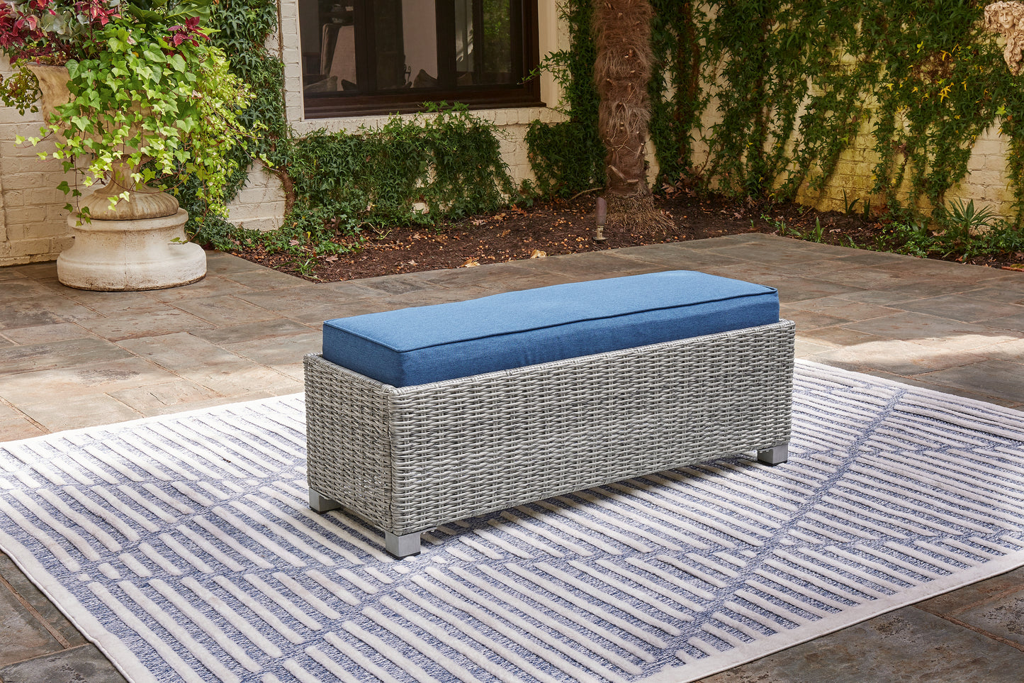 Myers Furniture Outlet - Ashley Furniture - Naples Beach Outdoor - 4-Piece Outdoor Sectional / Light Gray - P439P2