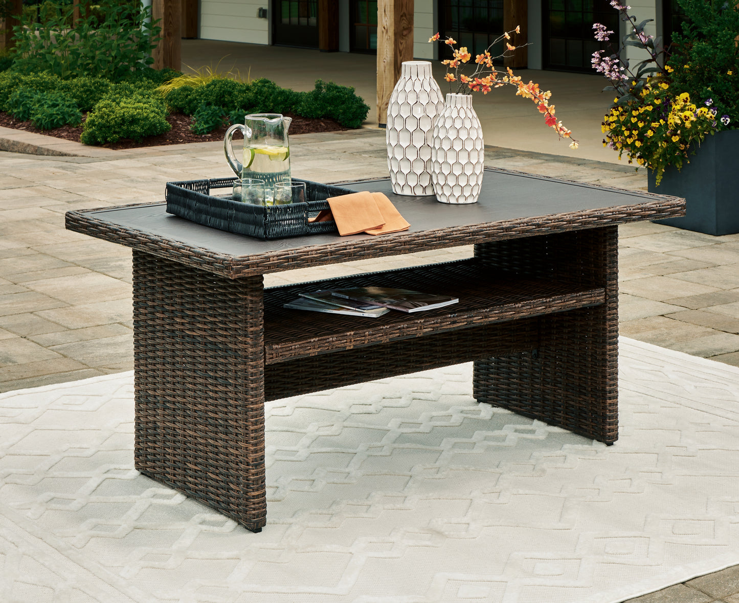 Myers Furniture Outlet - Ashley Furniture - Brook Ranch Outdoor - RECT Multi-Use Table / Brown - P465-625