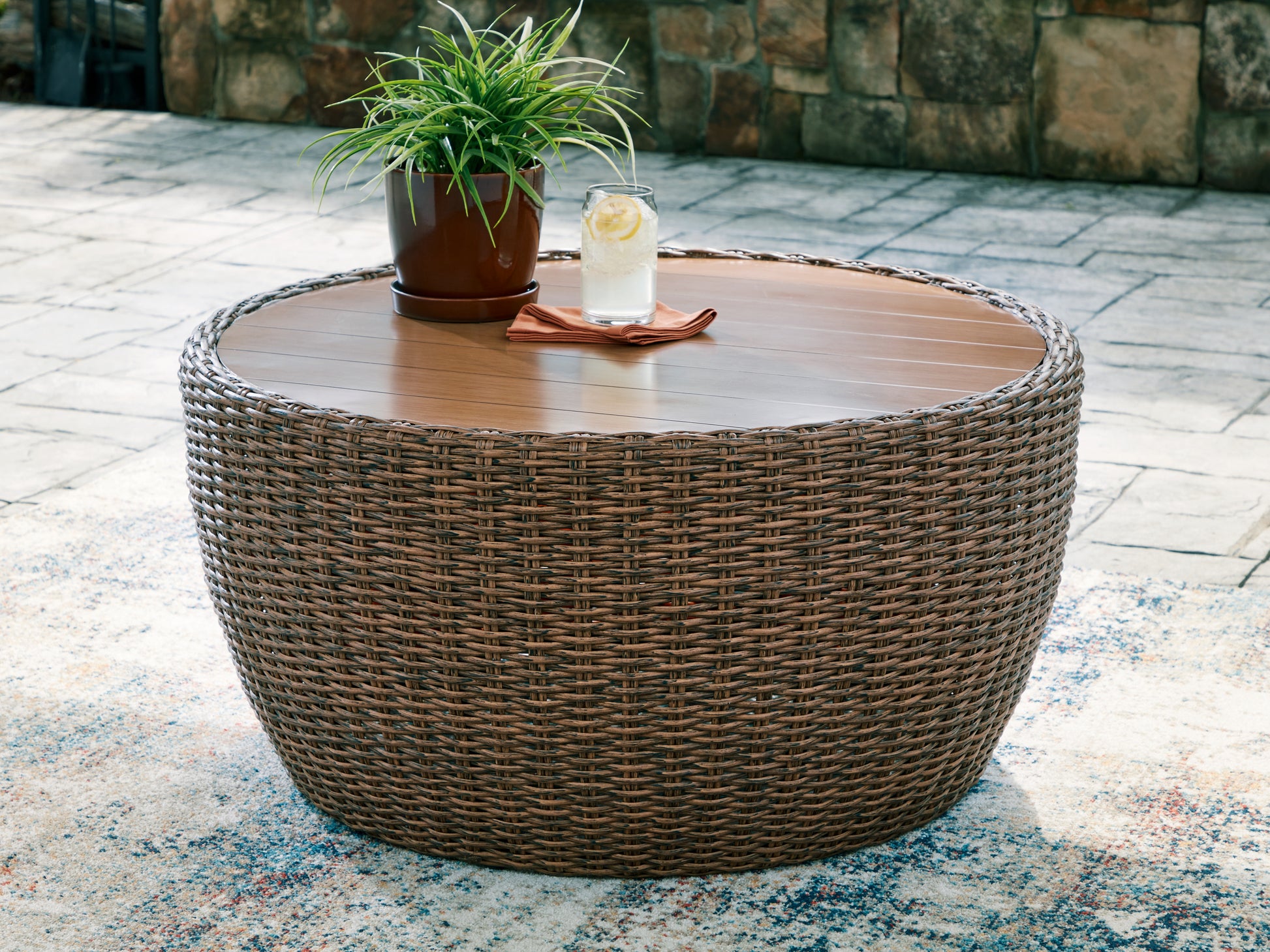 Myers Furniture Outlet - Ashley Furniture - Double Point Outdoor - Round Cocktail Table - PCP503-708