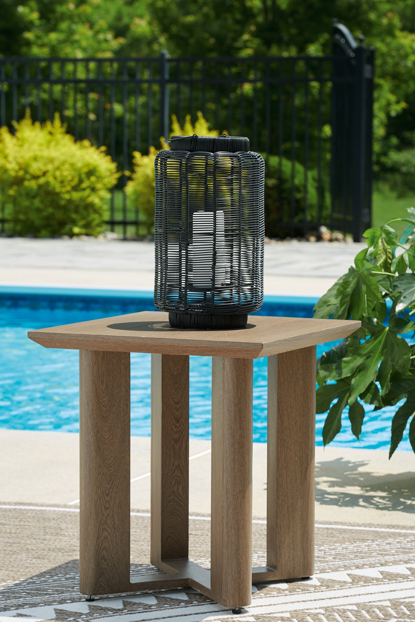 Myers Furniture Outlet - Ashley Furniture - Serene Bay Outdoor - Square End Table / Dark Brown - P671-702