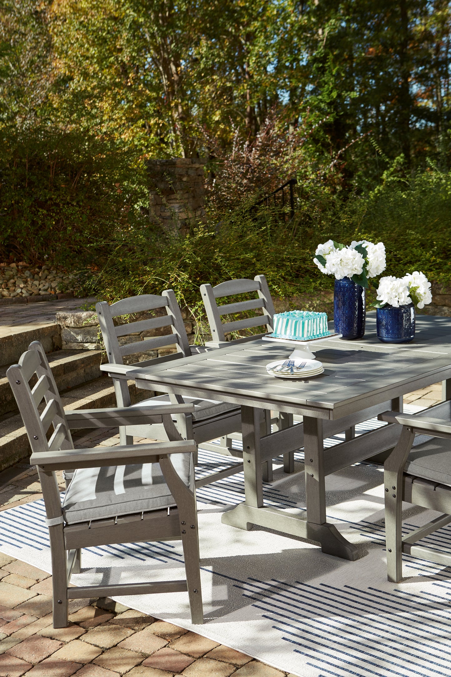 Myers Furniture Outlet - Ashley Furniture - Visola Outdoor - Chaise Lounge with Cushion / Gray - P802-815