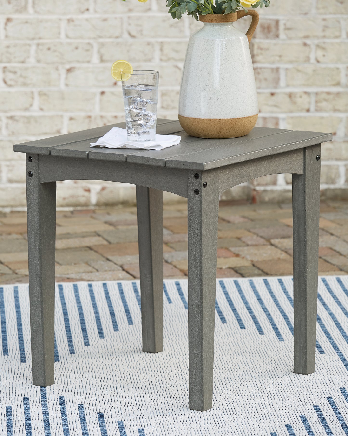 Myers Furniture Outlet - Ashley Furniture - Visola Outdoor - Square End Table / Gray - P802-702