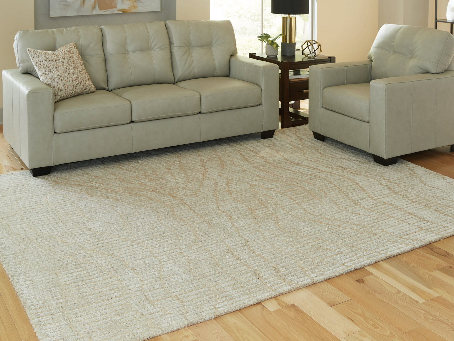 Myers Furniture Outlet - Ashley Furniture - Jaseena Rug - 7'8" x 10' Area Rug / Beige/Tan - R407721