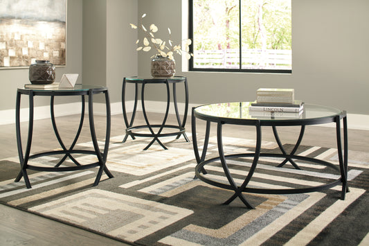 Myers Furniture Outlet - Ashley Furniture - Tarrin Table (Set of 3) - Occasional Table Set (3/CN) / Black - T115-13