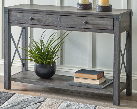 Myers Furniture Outlet - Ashley Furniture - Freedan Sofa/Console Table - Console Sofa Table / Grayish Brown - T175-4