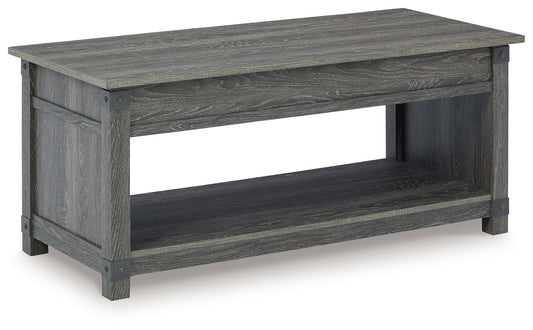 Myers Furniture Outlet - Ashley Furniture - Freedan Lift-Top Coffee Table - Rect Lift Top Cocktail Table / Grayish Brown - T175-9
