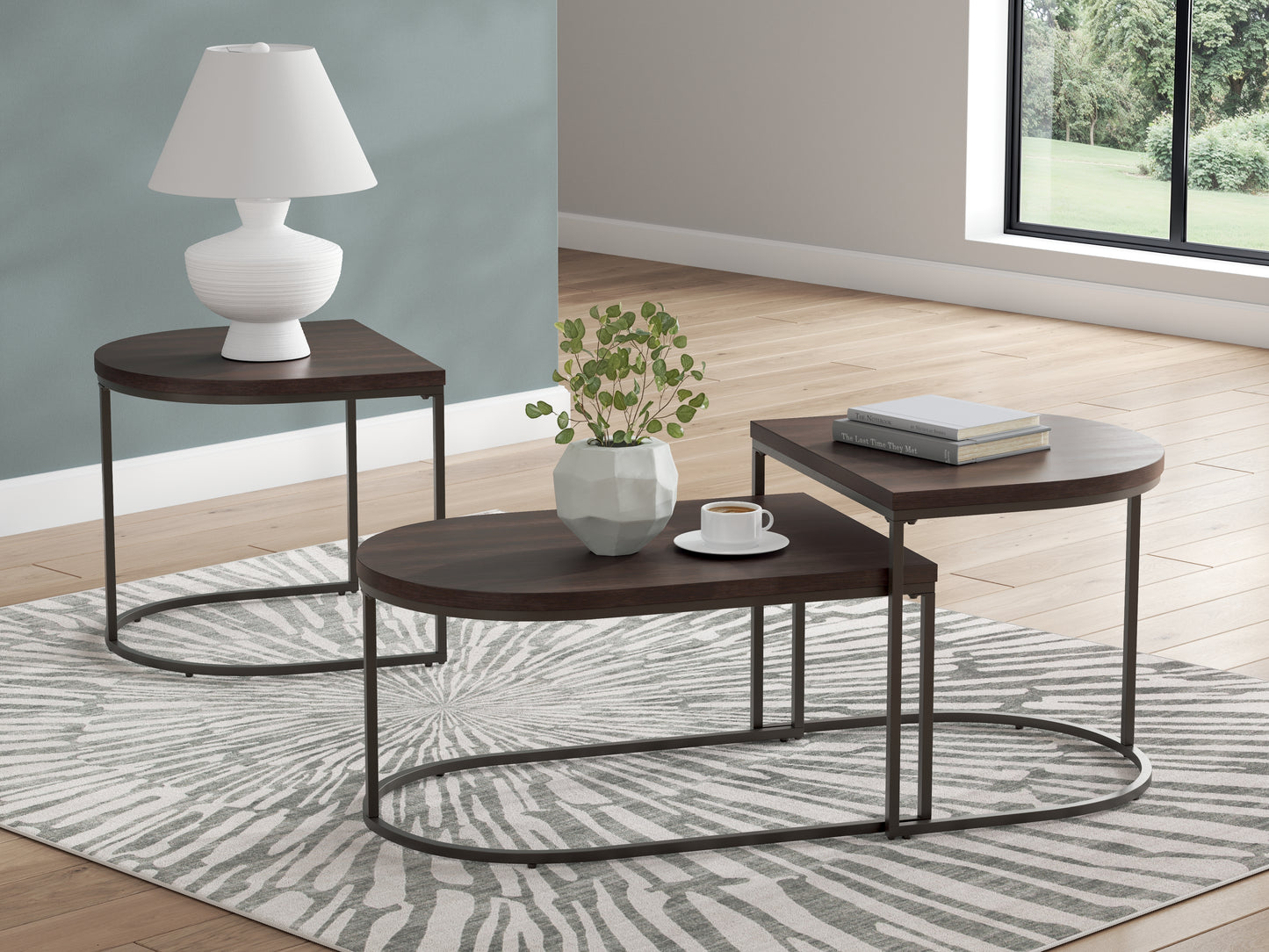 Myers Furniture Outlet - Ashley Furniture - Vanmore Table (Set of 3) - Occasional Table Set (3/CN) / Dark Brown - T199-13