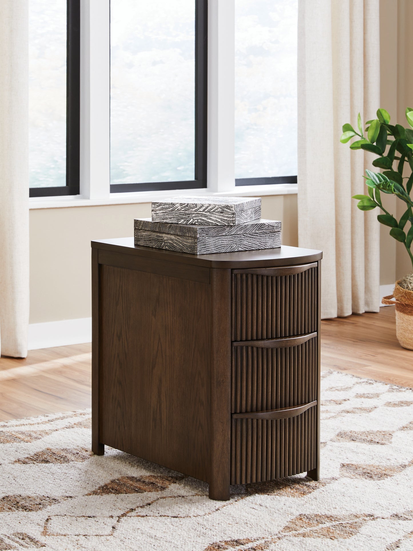 Myers Furniture Outlet - Ashley Furniture - Camdill Chairside End Table - Chair Side End Table / Dark Brown - T208-217