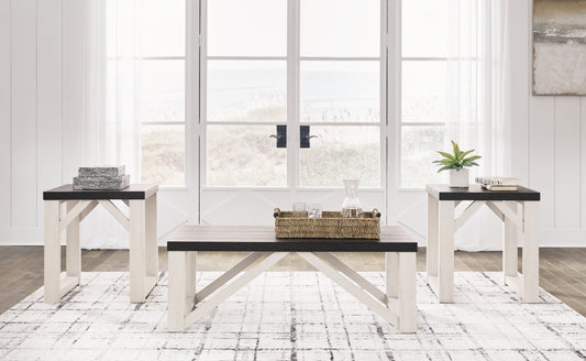 Myers Furniture Outlet - Ashley Furniture - Dorrinson Table (Set of 3) - Occasional Table Set (3/CN) / Antique White - T236-13