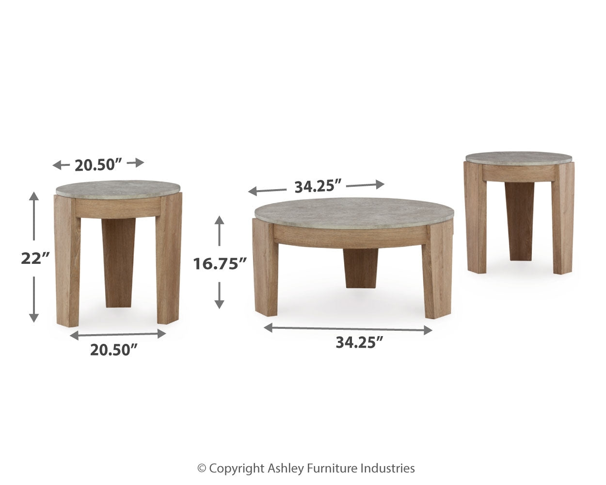 Guystone Table (Set of 3)