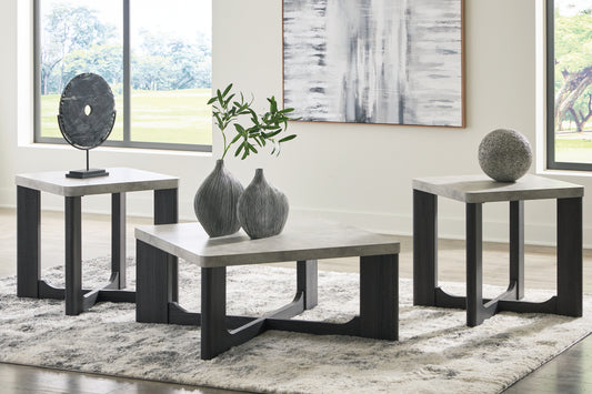 Myers Furniture Outlet - Ashley Furniture - Sharstorm Table (Set of 3) - Occasional Table Set (3/CN) / Two-tone Gray - T251-13