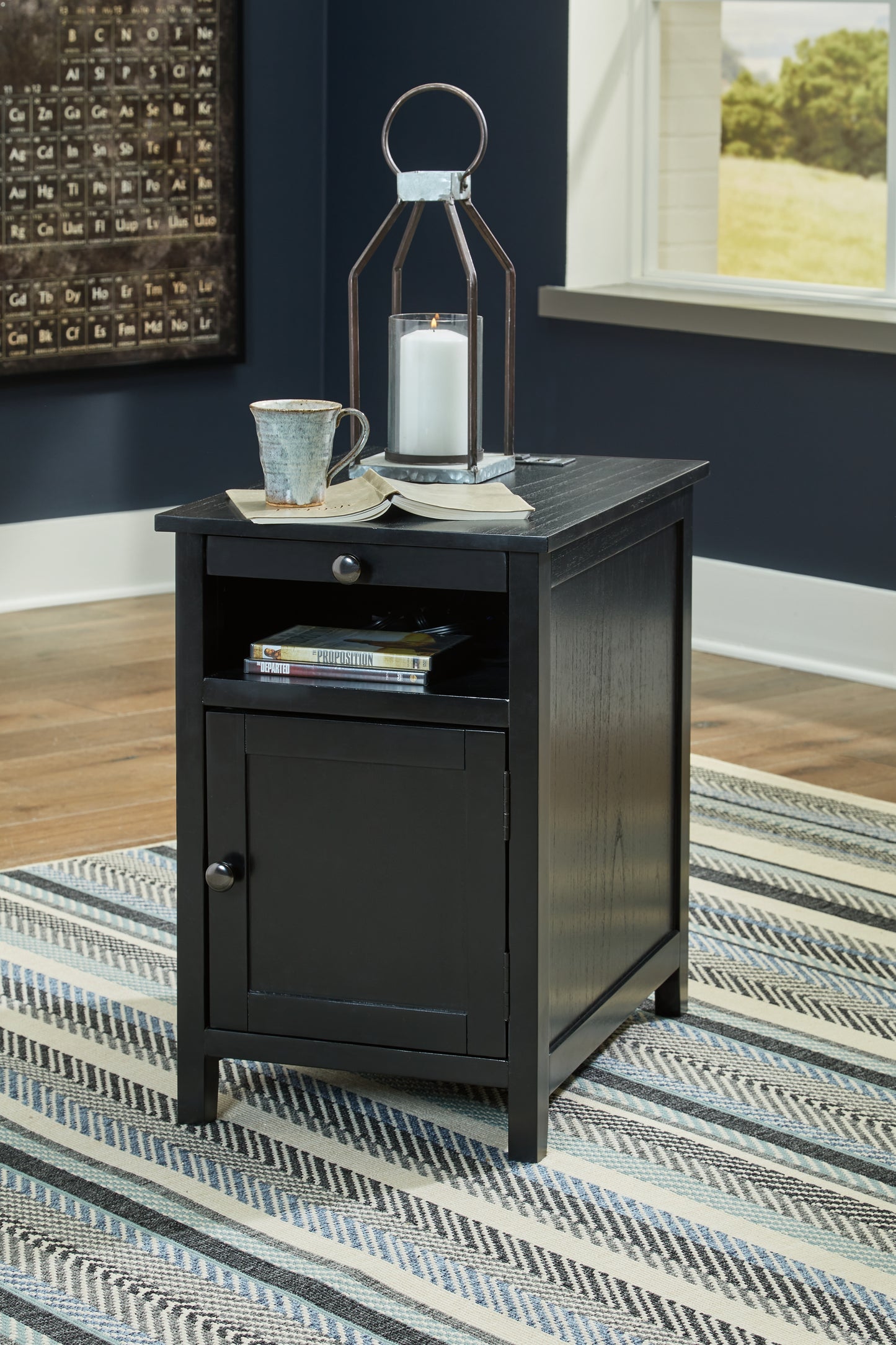 Myers Furniture Outlet - Ashley Furniture - Treytown Chairside End Table - Chair Side End Table / Black - T300-617