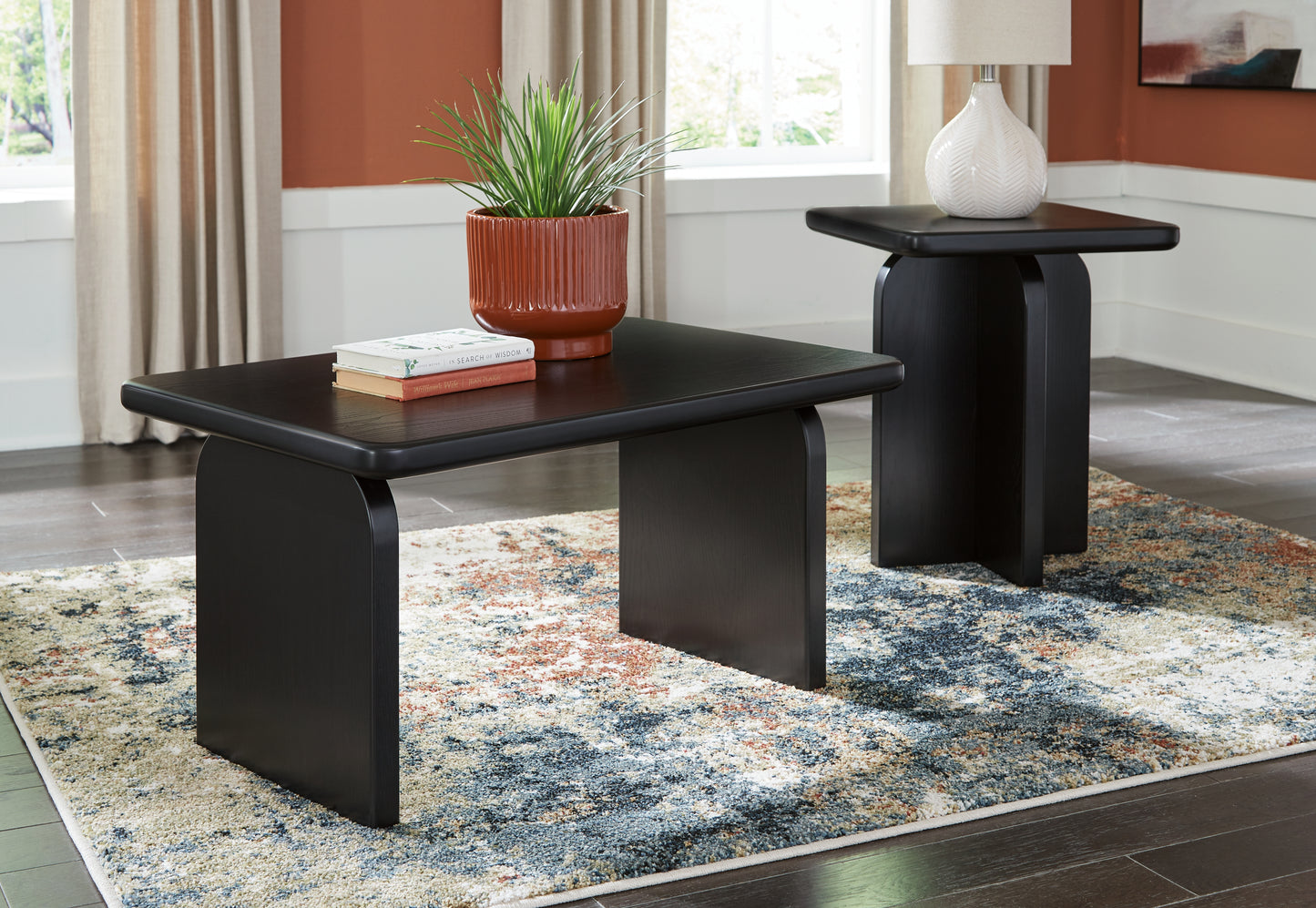 Myers Furniture Outlet - Ashley Furniture - Mitchalli Table (Set of 2) - Occasional Table Set (Set of 2) / Black - T313-12